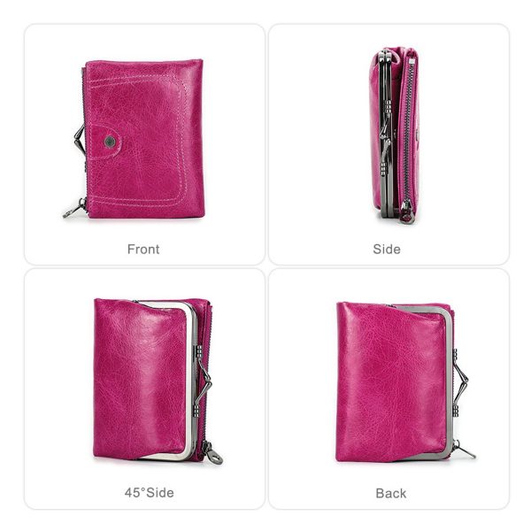 Genuine Leather RFID Clip Medium Waterproof Wallet