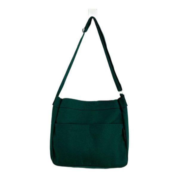 Solid Canvas Crossbody Shoulder Bag