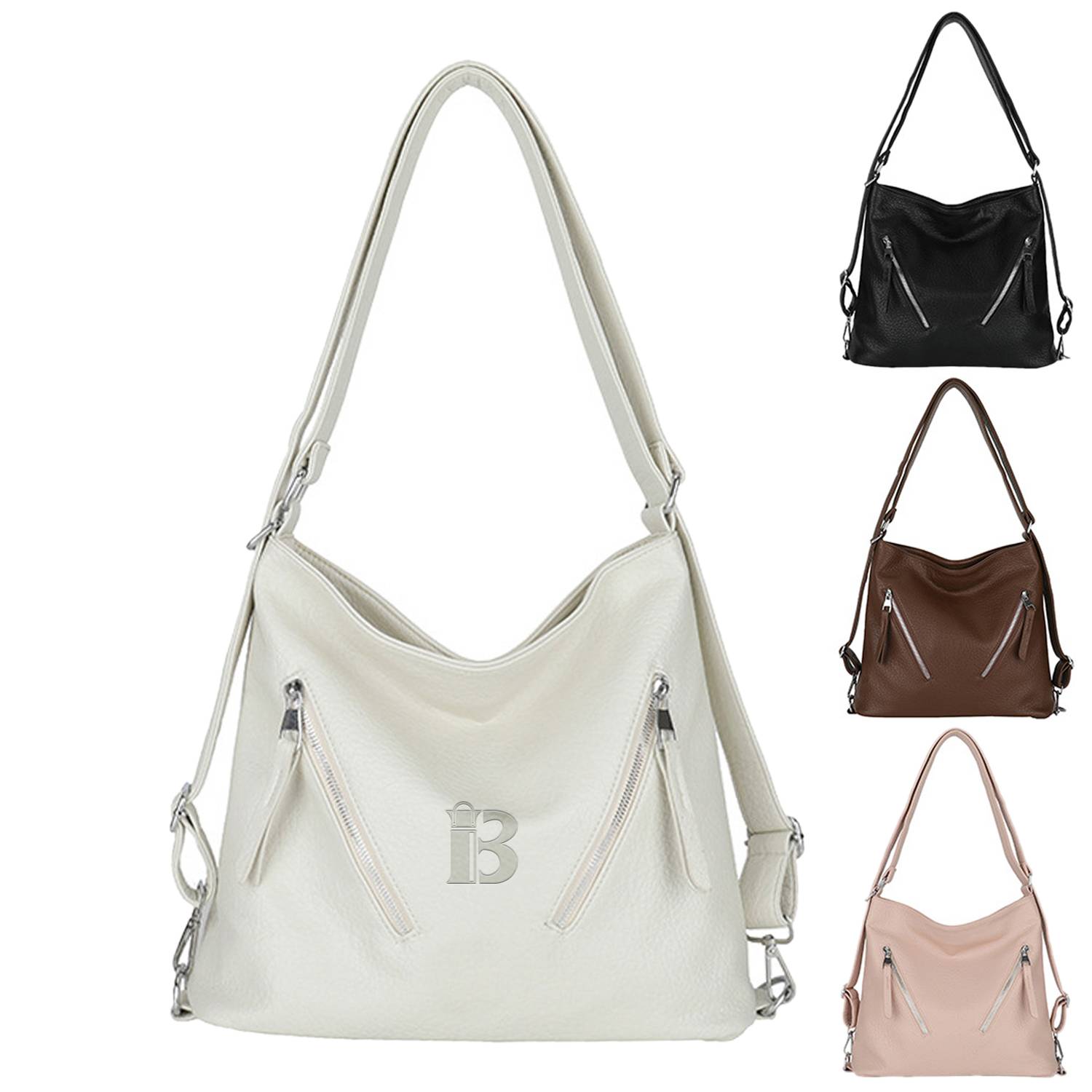 Pu Leather Commuter Shoulder Tote Bag