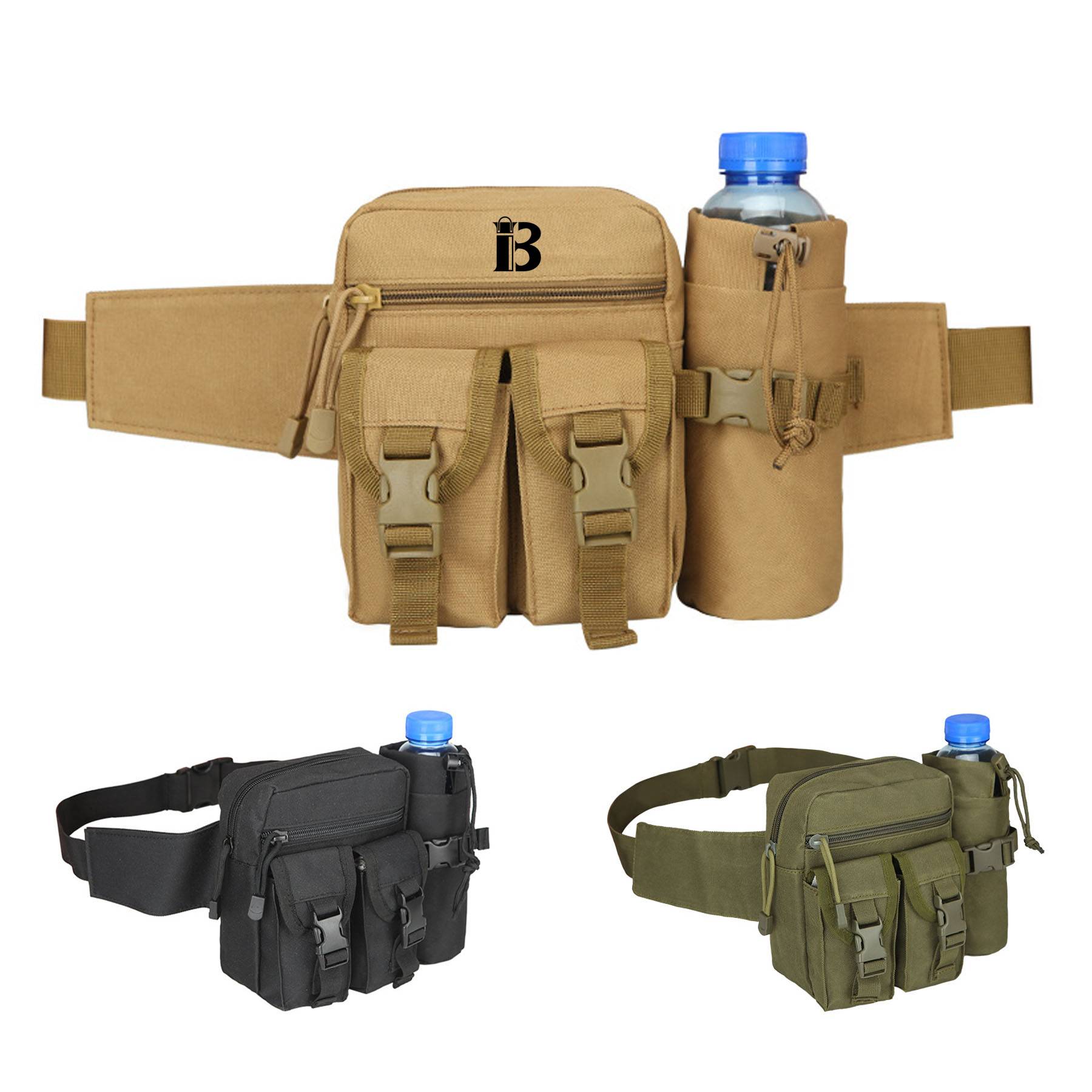 Large capacity canvas tactical waist bag Fanny Pack