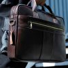 Genuine Leather Briefcase Laptop Messenger Bag