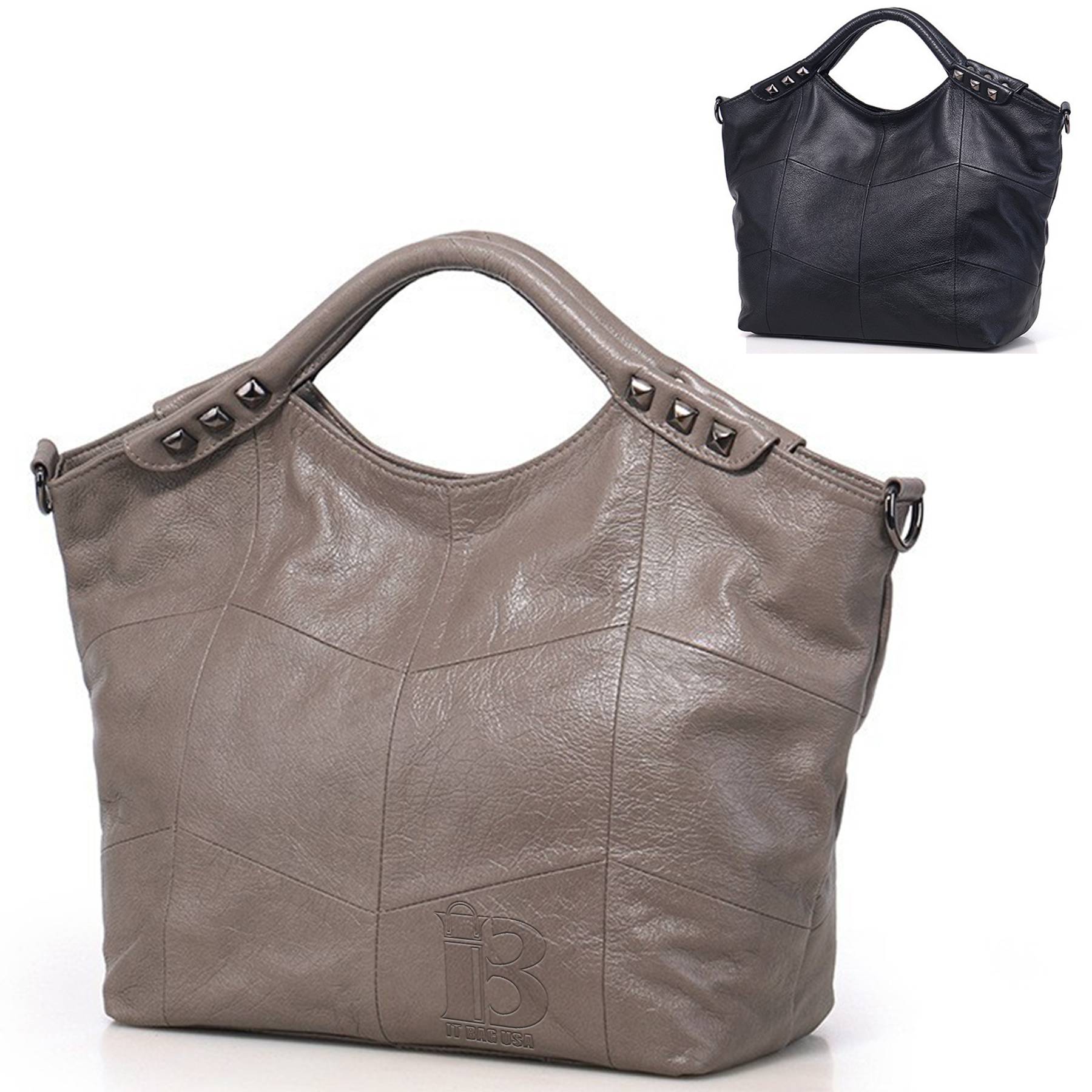 Genuine Leather Top Handle Purse Satchel Bag for Women