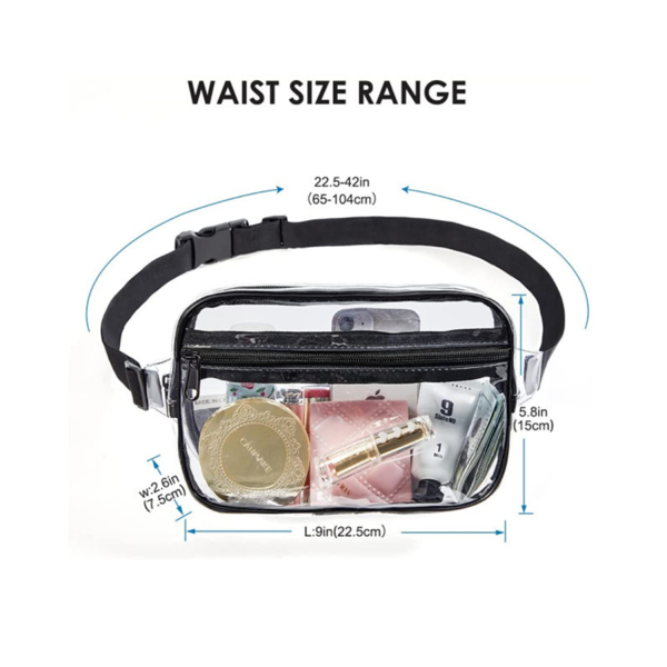 Waterproof Clear PVC Waist Bag