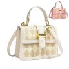 PU Leather Trendy Diamond Lattice Handbag for Women