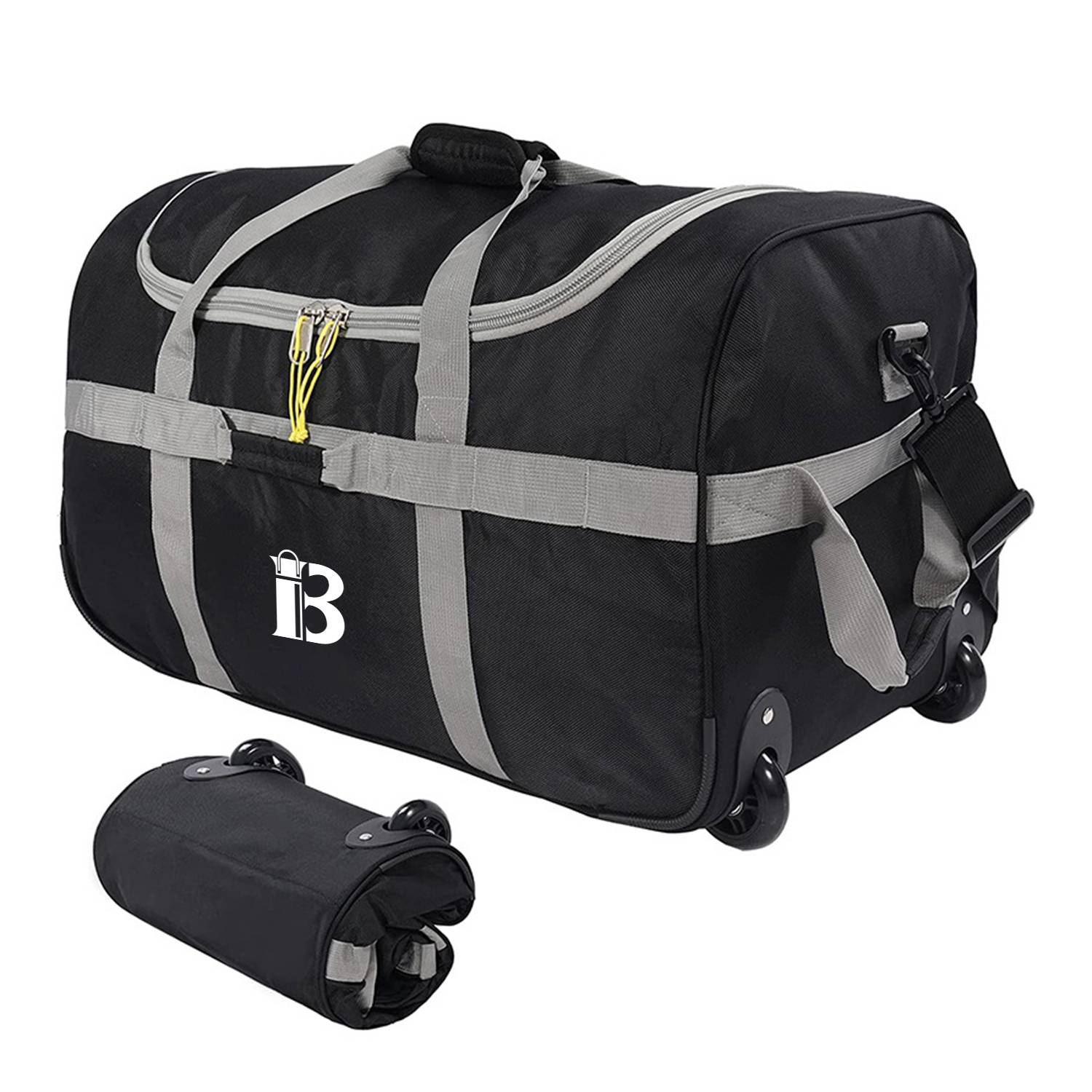 Foldable Duffle Bag w/ Wheels Camping Travel Gear