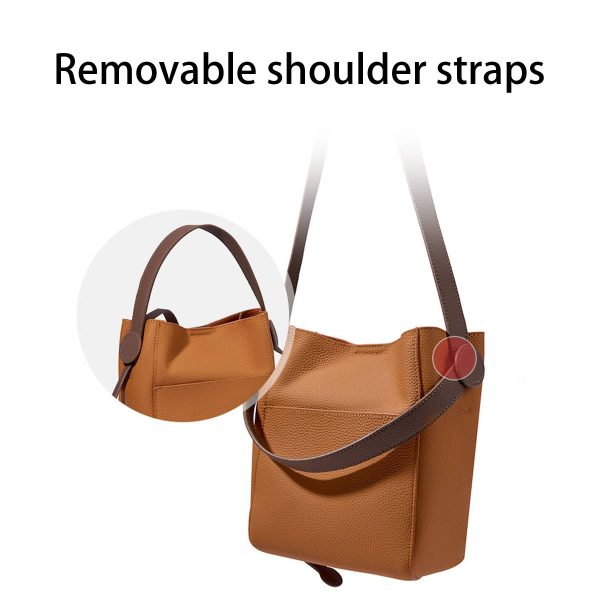 Genuine Leather Cross-body shoulder bucket bag for women