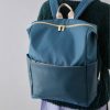 PU Solid Color Large Capacity Travel Student Backpack