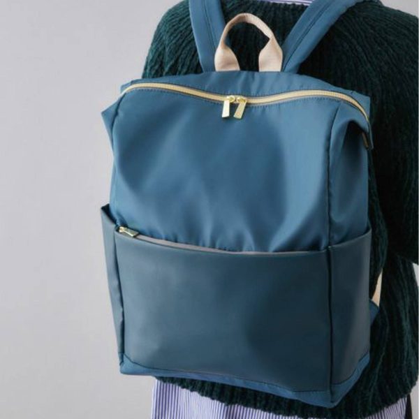 PU Solid Color Large Capacity Travel Student Backpack