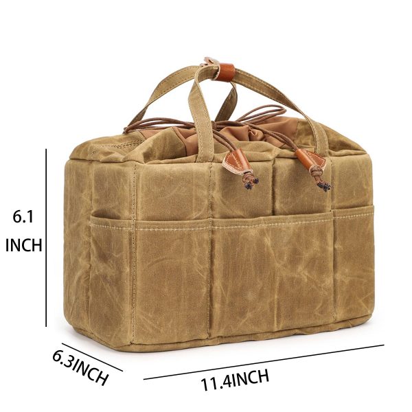 Canvas drawstring electronic accessories storage duffel bag