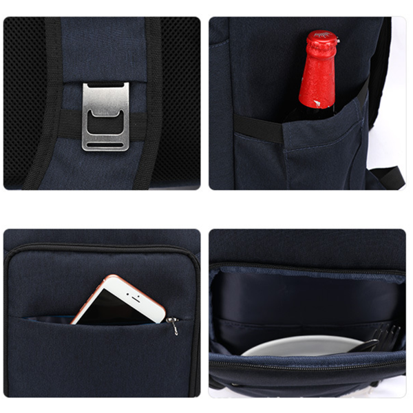 Insulated backpack for outdoor picnics