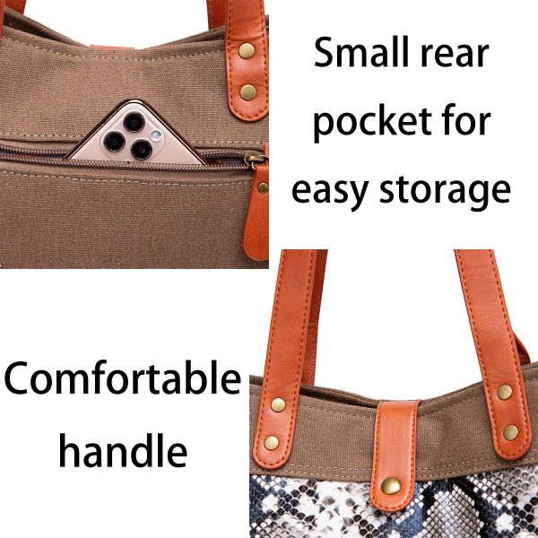 Canvas Cotton and linen hand-to-shoulder computer bag