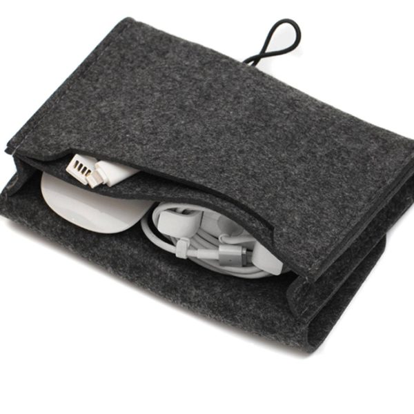 Portable Felt Power Adapter Storage BagProtective Case