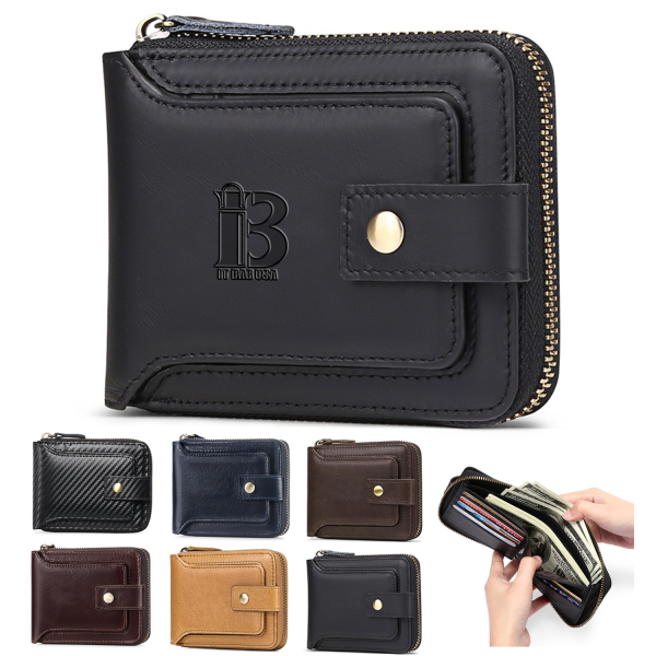 Genuine Leather Large Capacity Card Case Wallet
