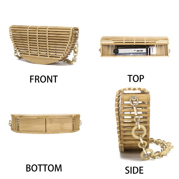 Wood Simple bamboo shoulder tote bag