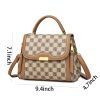 Pu Leather checkered portable Cross-body Bag Women