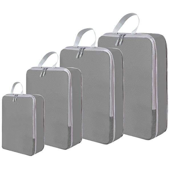 4-Piece Set of Packing Cubes Compression Bags