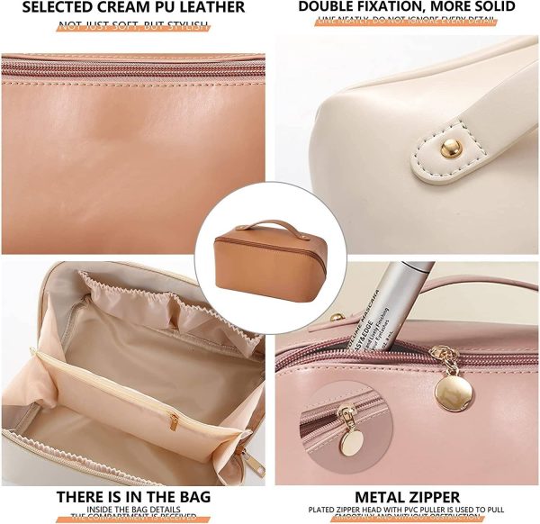 PU Leather Large Capacity Makeup Bag