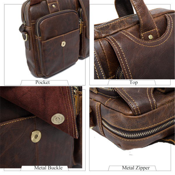 PU Leather Laptop Messenger Bag