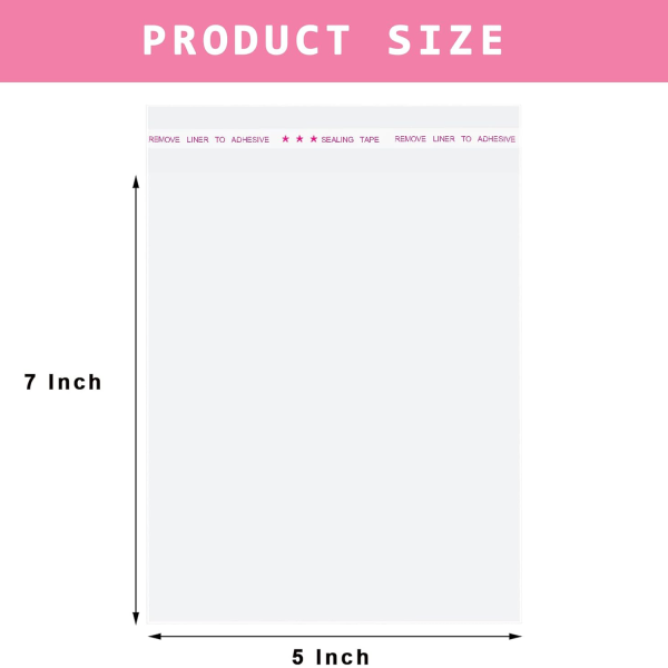 Self-Sealing Clear Plastic Cellophane Bags
