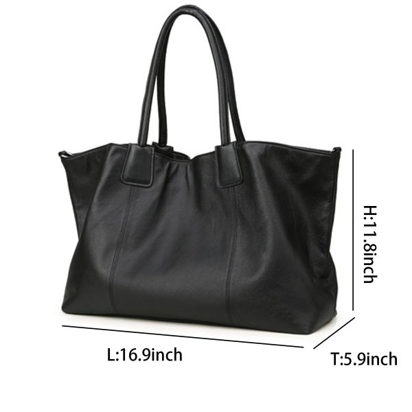 Soft Genuine Leather Top-handle Purse for Women