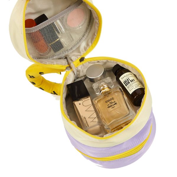 Nylon cylinder hand makeup bag