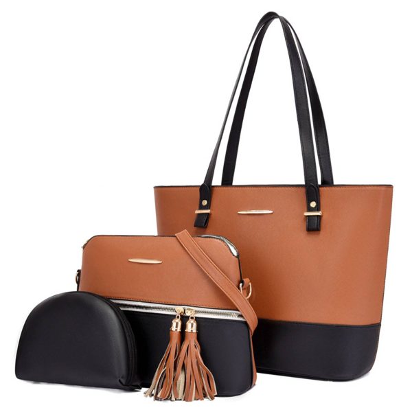 PU Fashion Wallet Tote Bag Shoulder Top Handle Satchel
