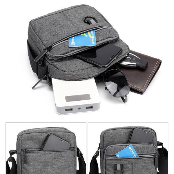 Mini Canvas Portable mobile phone coin Crossbody Bag for Men
