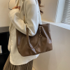 Soft leather large capacity Tote bag