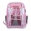PVC transparent fashion backpack with teenager