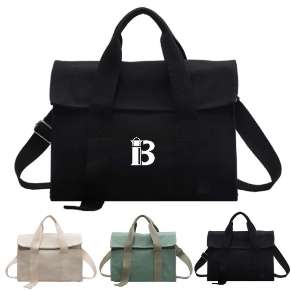 Canvas Crossbody Bag Simple Solid Color Handbag for Women