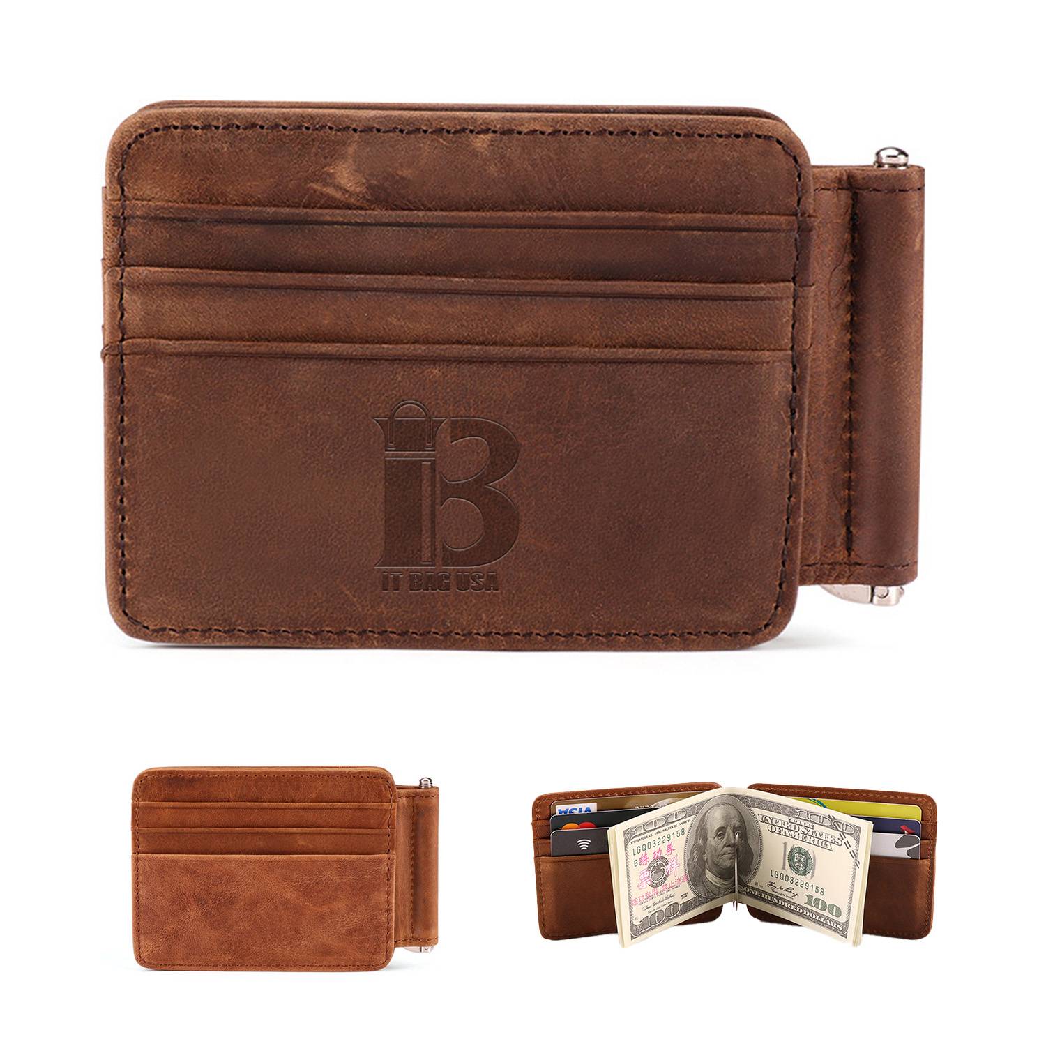 Slim Leather Card Holder Wallet