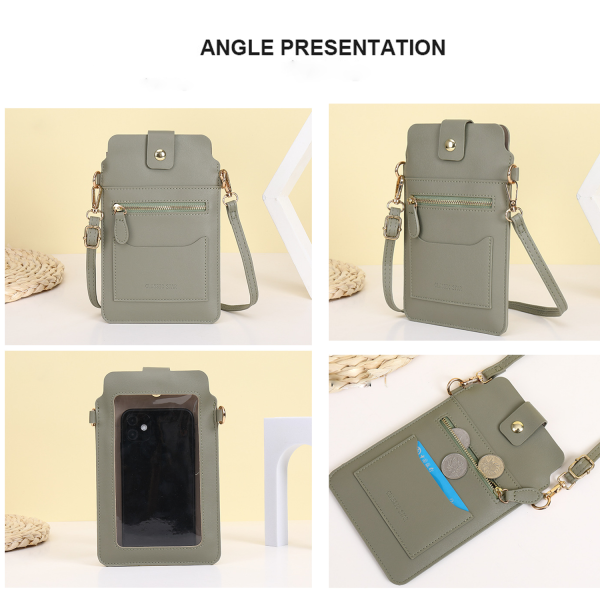 Multifunction clear touch screen Crossbody Bag