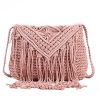 Jute Straw cotton tassel shoulder cross-body bag