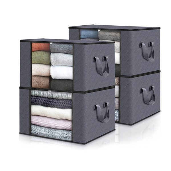 6 Pack Clothes/Blanket Foldable Storage Bags Box