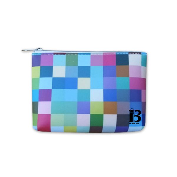 TPU Checkered Contrasting Color Makeup Bag