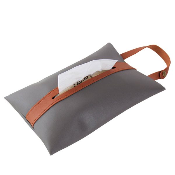 PU Leather Tissues Box with Hanging Strip