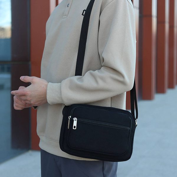 Vintage-Inspired Retro Canvas Crossbody Bag