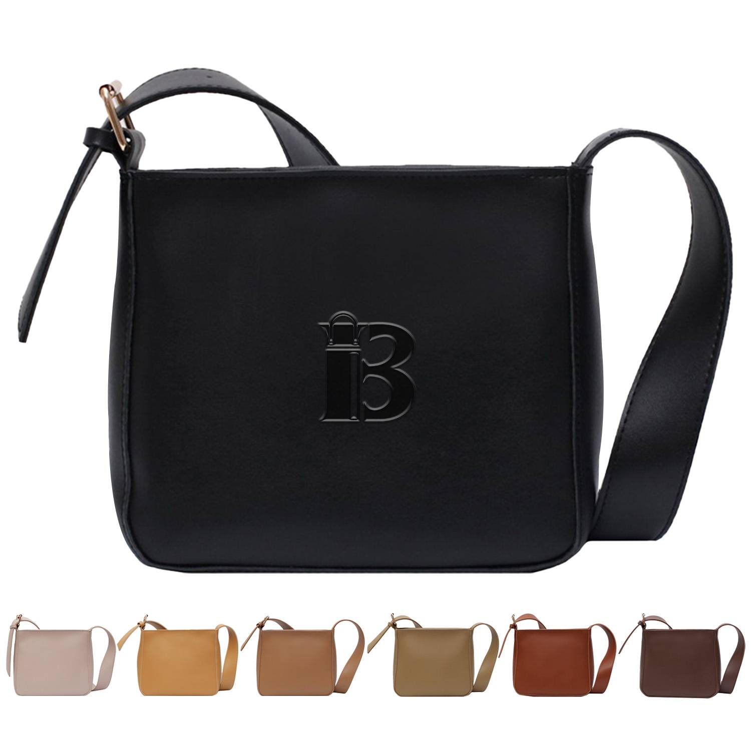 PU Leather Large Capacity Crossbody Bag