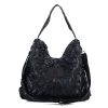Genuine Leather Soft sheepskin panels handmade tote bag