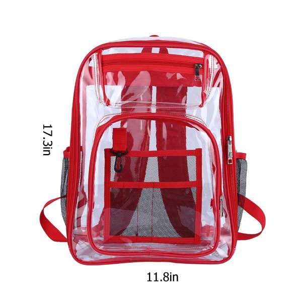 PVC transparent fashion backpack with teenager