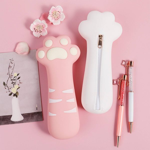 Cat's claw silicone stationery bag pencil-case