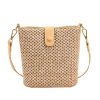 Summer Straw Women Woven Crossbody Bucket Bag