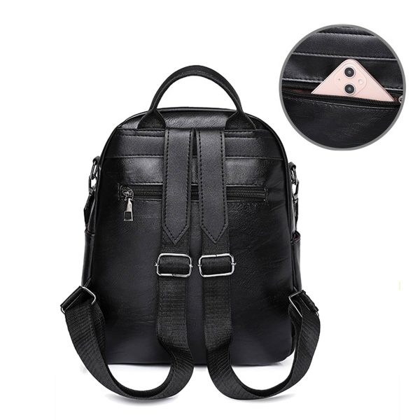 PU Leather Travel Backpack