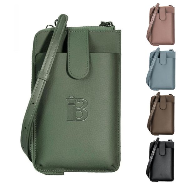 Genuine Leather Diagonal Cell Phone Bag