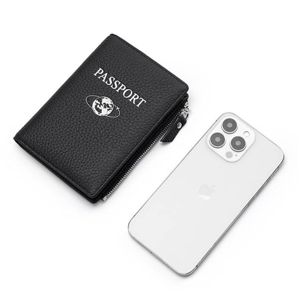 RFID-Blocking Leather Travel Wallet & Passport Holder