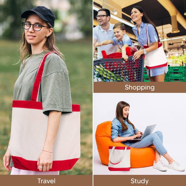 Cotton canvas tote shopping bag