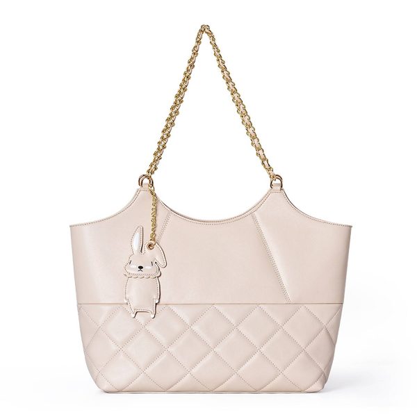 PU Leather Tote Shoulder Bag with Premium Hardware