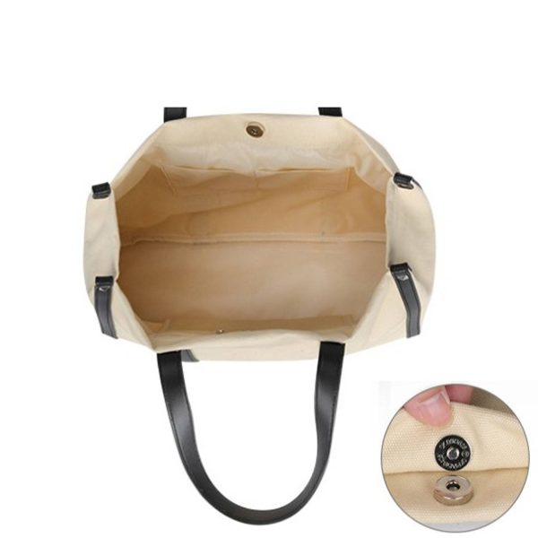 Large capacity canvas tote bag