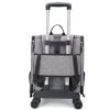 Oxford Pet Backpack Carrying Cart with Casters