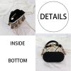 Jute Straw Cylindrical Shell Bucket Tote Crossbody Bag